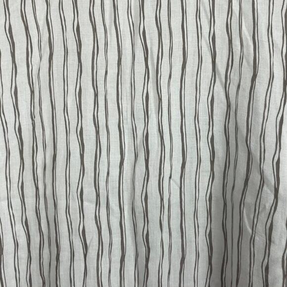 Terra SJ Apparel Top Size M White Taupe Wired Collar Button Popover Lagenlook - Picture 7 of 7